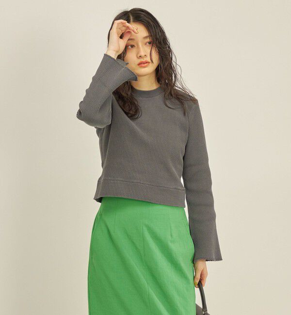 SHIPS for women「製品染め ワッフル プルオーバー」|Tシャツ・カットソー|
