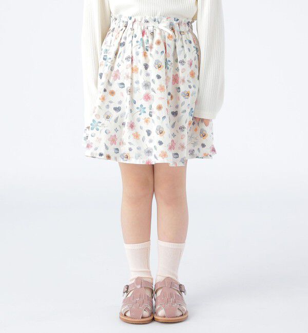 SHIPS KIDS「SHIPS KIDS:100～130cm / リバティ スカート」|フレア|ホワイト系