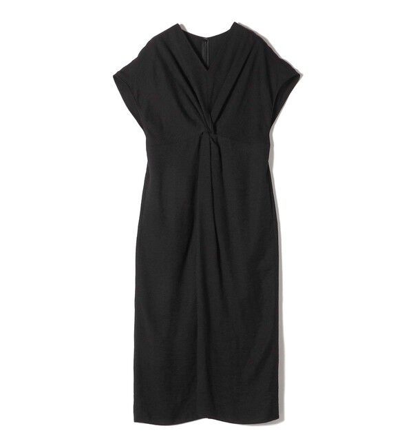 SHIPS for women「〈手洗い可能〉麻混 ノットディテール フレンチスリーブ ワンピース」|ワンピース|