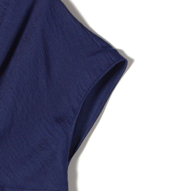 SHIPS for women「〈手洗い可能〉麻混 ノットディテール フレンチスリーブ ワンピース」|ワンピース|