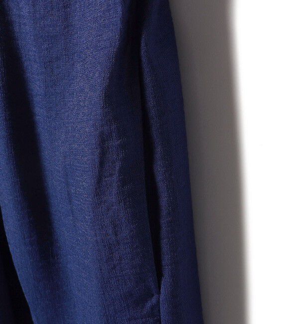 SHIPS for women「〈手洗い可能〉麻混 ノットディテール フレンチスリーブ ワンピース」|ワンピース|