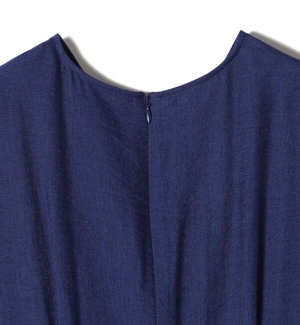 SHIPS for women「〈手洗い可能〉麻混 ノットディテール フレンチスリーブ ワンピース」|ワンピース|