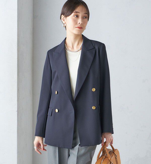 SHIPS for women「ウール ギャバ ダブル ブレザー」|テーラードジャケット|