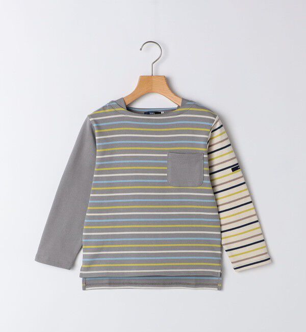 SHIPS KIDS「SHIPS KIDS:100～130cm / オーガニック コットン ボーダー 長袖 TEE」|Tシャツ・カットソー|