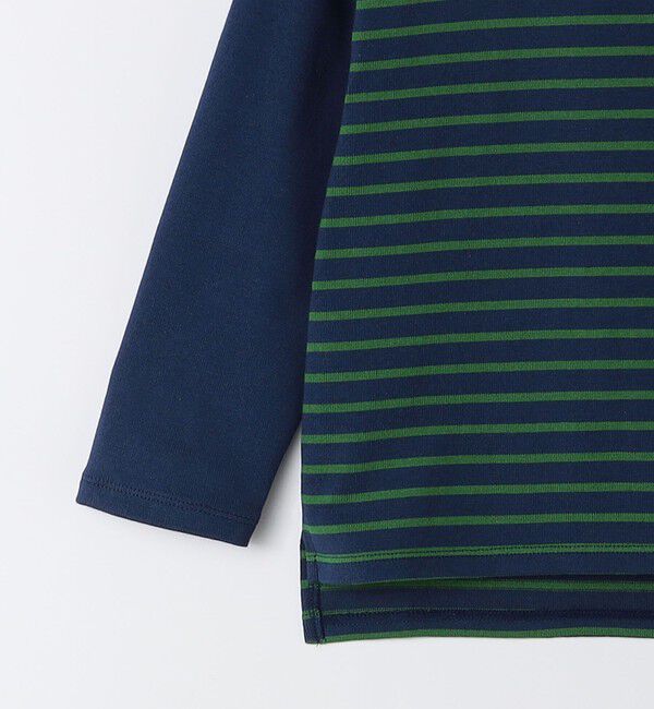 SHIPS KIDS「SHIPS KIDS:100～130cm / オーガニック コットン ボーダー 長袖 TEE」|Tシャツ・カットソー|