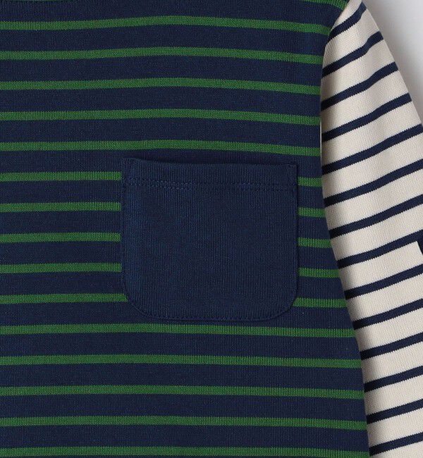 SHIPS KIDS「SHIPS KIDS:100～130cm / オーガニック コットン ボーダー 長袖 TEE」|Tシャツ・カットソー|