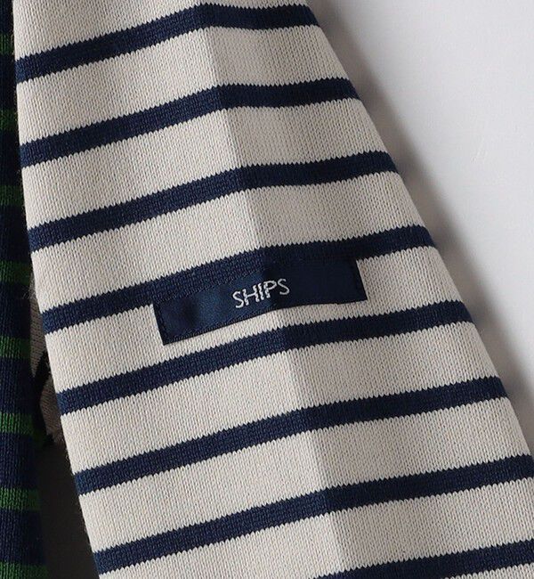 SHIPS KIDS「SHIPS KIDS:100～130cm / オーガニック コットン ボーダー 長袖 TEE」|Tシャツ・カットソー|