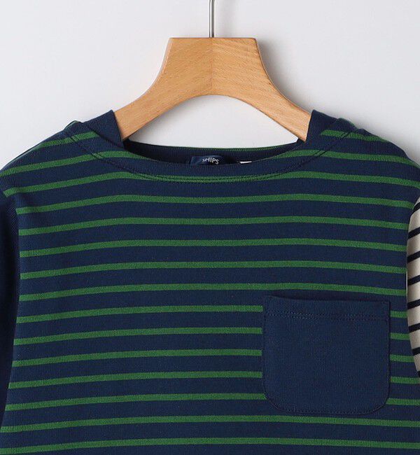 SHIPS KIDS「SHIPS KIDS:100～130cm / オーガニック コットン ボーダー 長袖 TEE」|Tシャツ・カットソー|