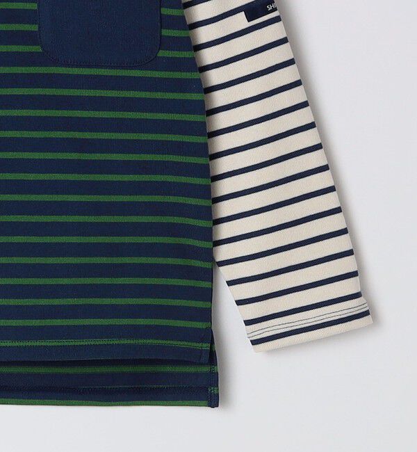 SHIPS KIDS「SHIPS KIDS:100～130cm / オーガニック コットン ボーダー 長袖 TEE」|Tシャツ・カットソー|