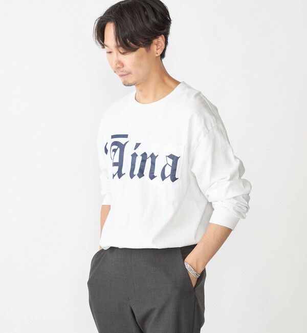 SHIPS「【SHIPS別注】THE DAY ON THE BEACH: プリント ポケット Tシャツ（ロンT）」|Tシャツ・カットソー|