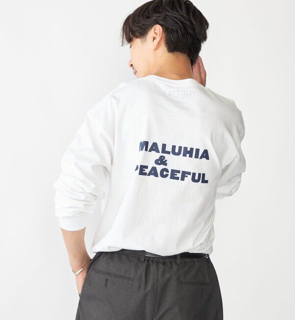 SHIPS「【SHIPS別注】THE DAY ON THE BEACH: プリント ポケット Tシャツ（ロンT）」|Tシャツ・カットソー|