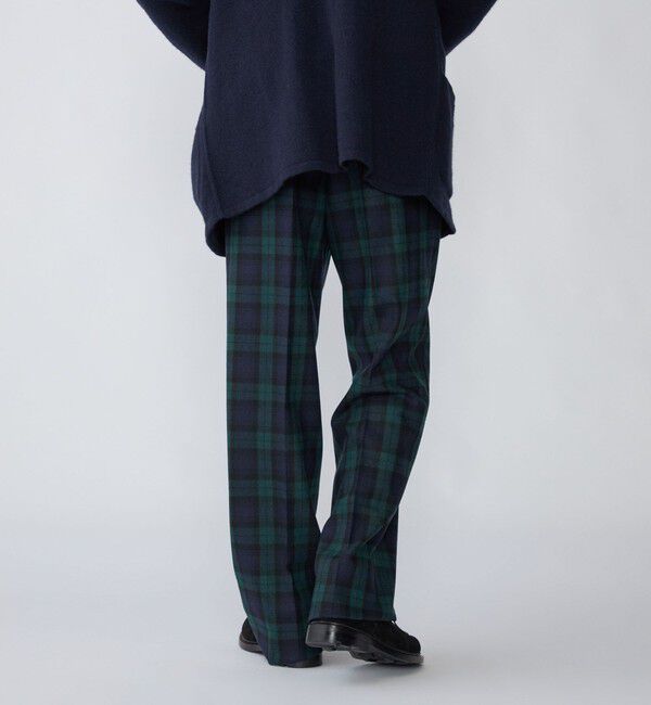 SHIPS「BERNARD ZINS: H8 ウール ブラックウォッチ スラックス」|スラックス|