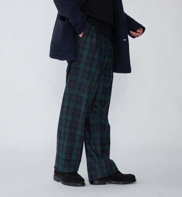 SHIPS「BERNARD ZINS: H8 ウール ブラックウォッチ スラックス」|スラックス|