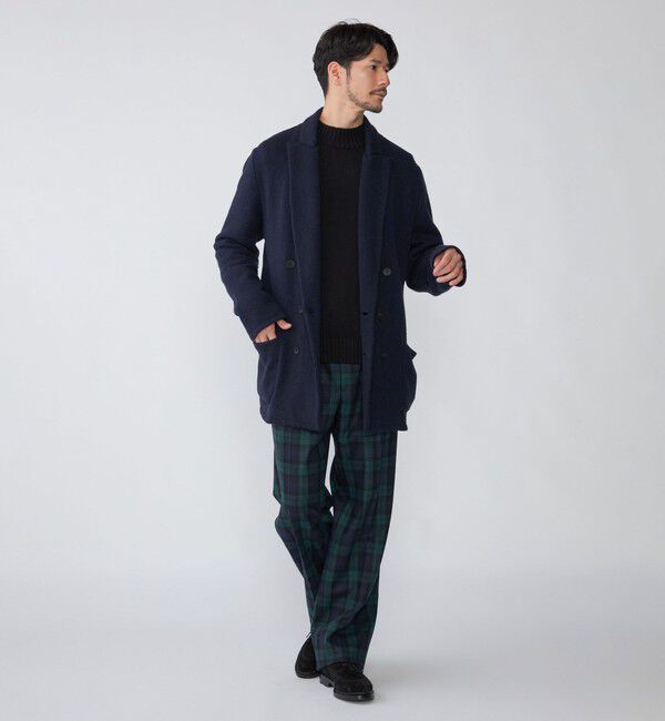 SHIPS「BERNARD ZINS: H8 ウール ブラックウォッチ スラックス」|スラックス|