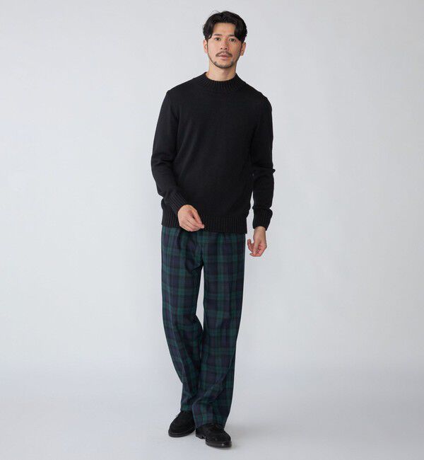 SHIPS「BERNARD ZINS: H8 ウール ブラックウォッチ スラックス」|スラックス|