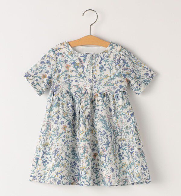 SHIPS KIDS「SHIPS KIDS:80～90cm / リバティ 半袖 ワンピース」|ワンピース|ライトブルー