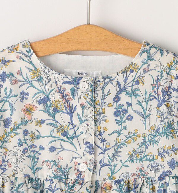 SHIPS KIDS「SHIPS KIDS:80～90cm / リバティ 半袖 ワンピース」|ワンピース|
