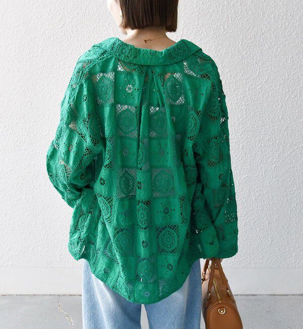 SHIPS any「SHIPS any:〈手洗い可能〉パッチワーク レース ジャケット シャツ」|その他|