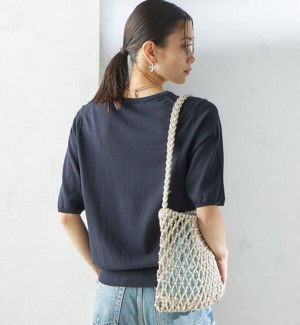 SHIPS for women「〈接触冷感 / 手洗い可能〉アイスコットン ショート スリーブ プルオーバー」|ニット・セーター|