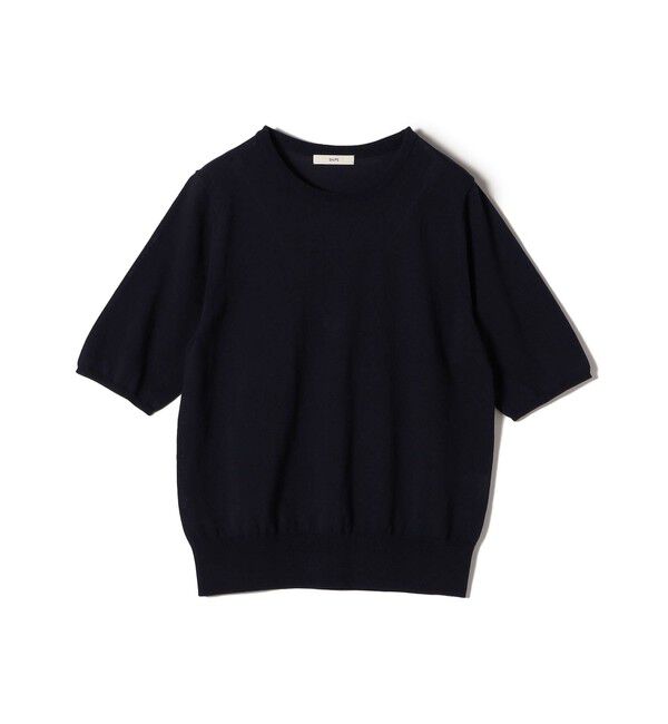 SHIPS for women「〈接触冷感 / 手洗い可能〉アイスコットン ショート スリーブ プルオーバー」|ニット・セーター|