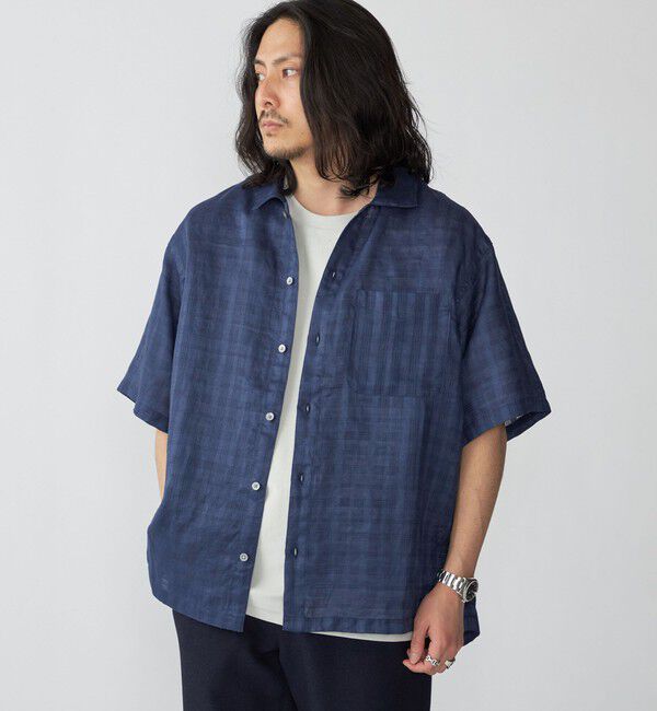 SHIPS「SHIPS: ラミー ドビー ウィークエンド ショートスリーブ シャツ」|シャツ・ブラウス|