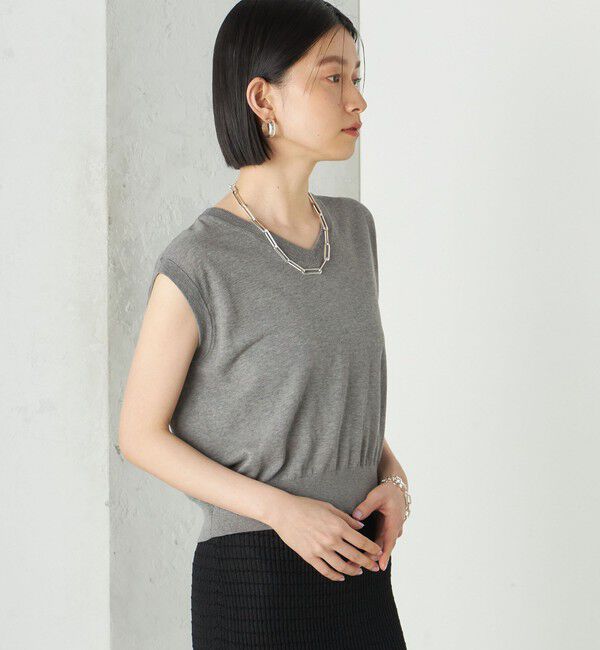 SHIPS for women「Wai＋:〈手洗い可能〉Vネック ベスト」|ニット・セーター|