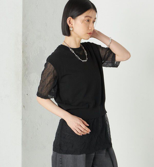 SHIPS for women「Wai＋:〈手洗い可能〉Vネック ベスト」|ニット・セーター|