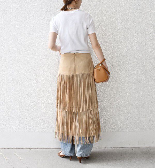 SHIPS any「bon_meur:〈手洗い可能〉フリンジ ティアード タイト スカート」|スカート|