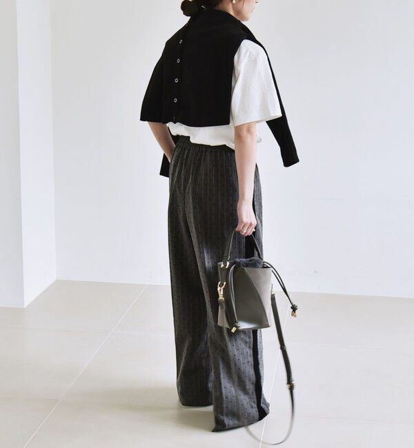 quaranciel「quaranciel:〈洗濯機可能〉フロッキー ドット ストライプ ライン イージー パンツ」|その他|