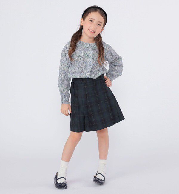 SHIPS KIDS「SHIPS KIDS:100～130cm / 50th ANNIV セレモニー チェック プリーツ スカート」|スカート|