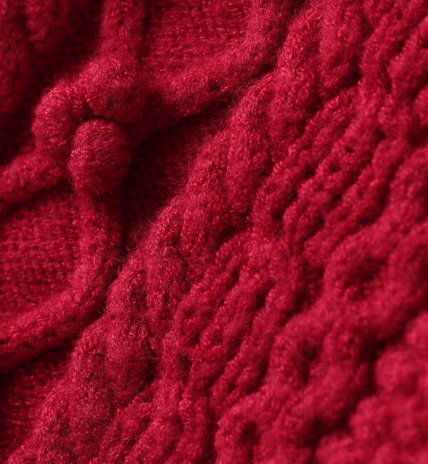 SHIPS KIDS「SHIPS KIDS:140～150cm /〈洗濯機可能〉ケーブル ニット ポンポン カーディガン」|カーディガン|