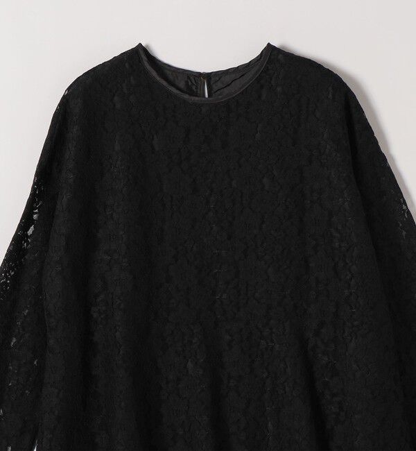 SHIPS any「《予約》SHIPS any:〈手洗い可能〉フラワー レース クルーネック ペプラム ブラウス」|シャツ・ブラウス|