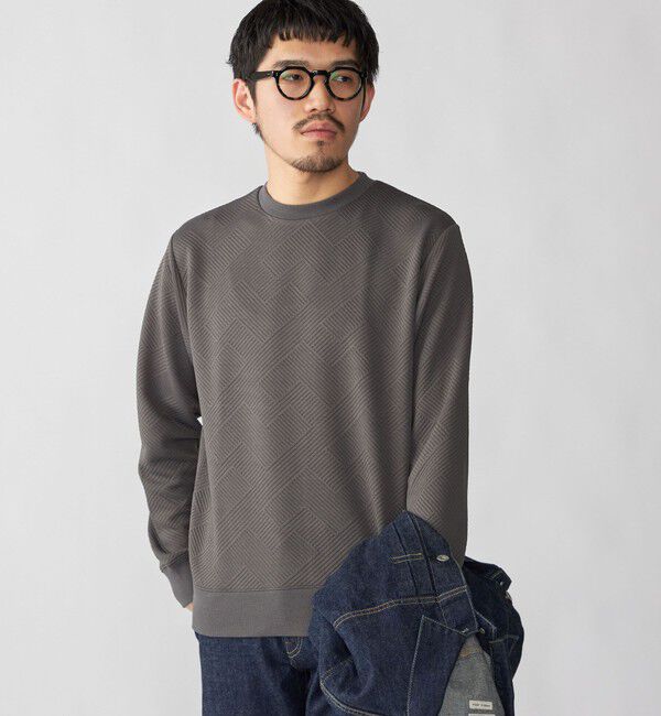 SHIPS「SHIPS: 膨れジャカード ロングスリーブ」|Tシャツ・カットソー|