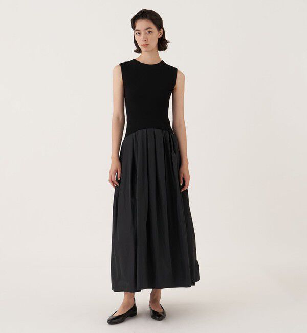 DES PRES「マイクシルクタフタ ウエストギャザーワンピース」|ワンピース|