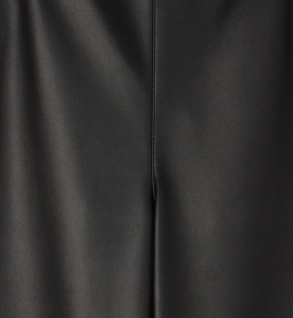 MACPHEE「レザーライク ワイドフレアパンツ」|その他|