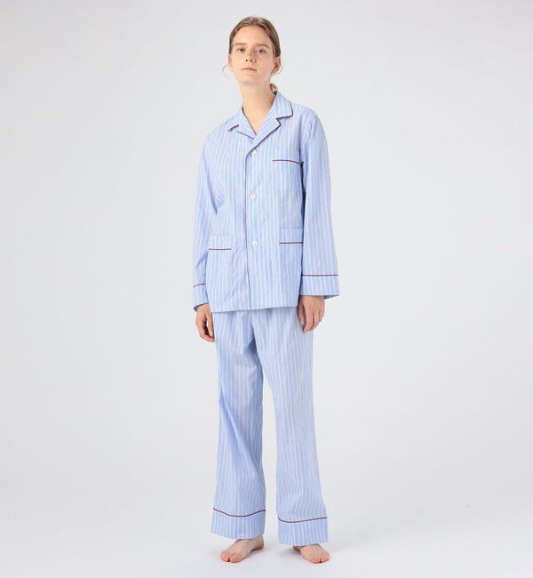 TOMORROWLAND HOME「コットンブロードストライプ パジャマ（ウィメンズ）」|ルームウェア|