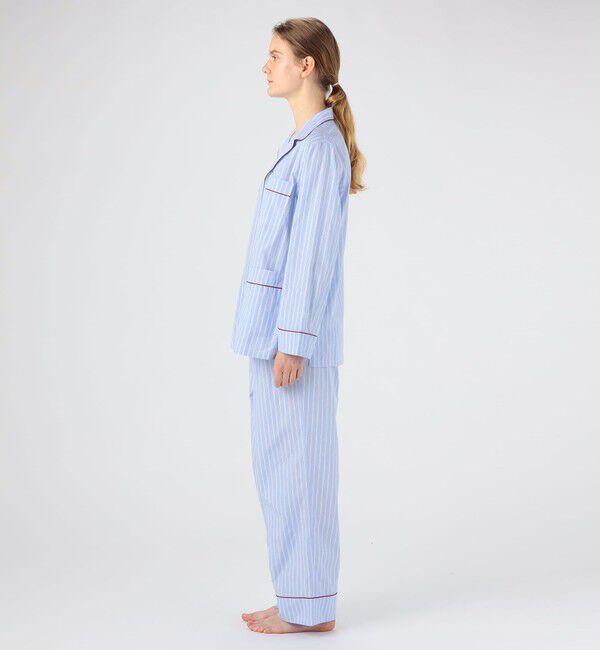 TOMORROWLAND HOME「コットンブロードストライプ パジャマ（ウィメンズ）」|ルームウェア|