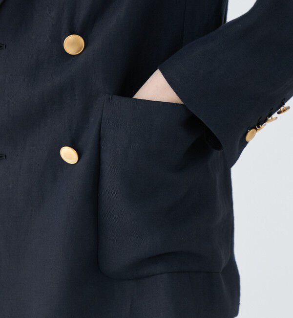 MACPHEE「リネンレーヨンツイル ダブルブレストブレザー」|テーラードジャケット|