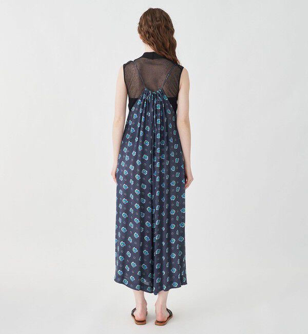 SOULEIADO「レーヨンシャンタンプリント コンビネゾン」|オールインワン|