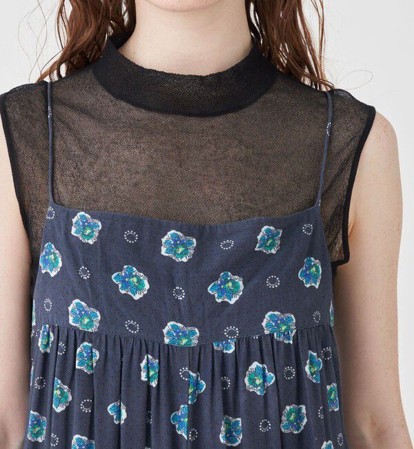 SOULEIADO「レーヨンシャンタンプリント コンビネゾン」|オールインワン|