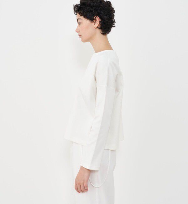 GALERIE VIE「クリアヤーンリブ ワイドボートネックプルオーバー」|Tシャツ・カットソー|