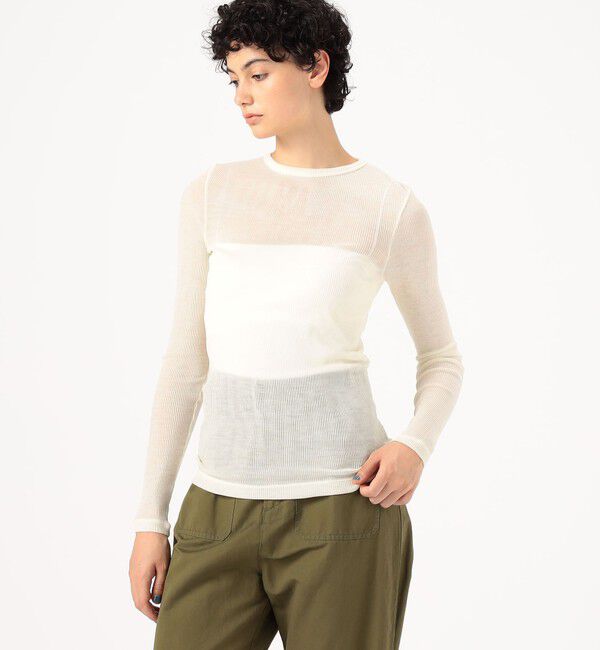 MACPHEE「ウールテクノリブ クルーネックプルオーバー」|Tシャツ・カットソー|