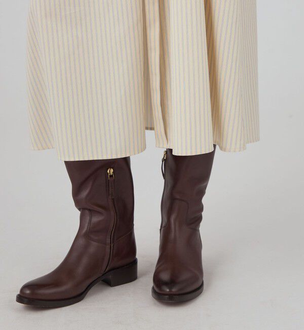 MACPHEE「ブラッシュドコットンツイル シャツワンピース」|ワンピース|