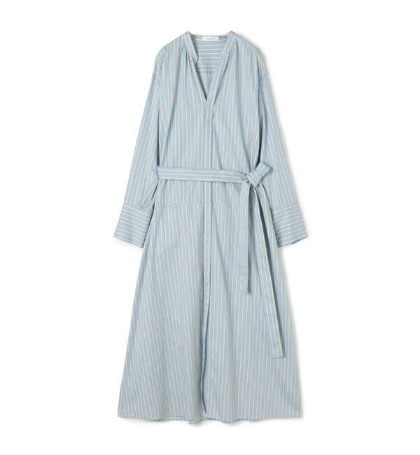 MACPHEE「ブラッシュドコットンツイル シャツワンピース」|ワンピース|62 ライトブルー系