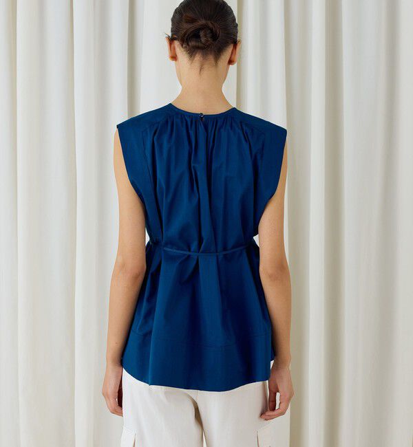 DES PRES「コットンシルクタイプライター コクーンギャザーブラウス」|シャツ・ブラウス|