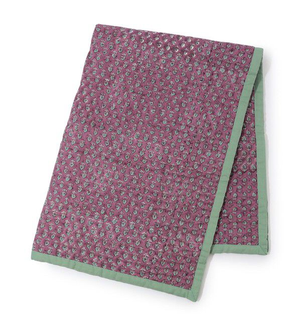 TOMORROWLAND HOME「ブロックプリントキルト マルチカバー S」|ブランケット|