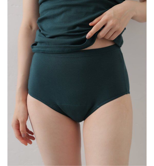 EMILYWEEK「【RESET】オーガニックコットン混 吸水ショーツ（グレー、グリーン）」|インナー|