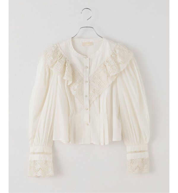 IENA LA BOUCLE「ULLA JOHNSON/ウラ ジョンソン esther long sleeve ブラウス PF250242」|シャツ・ブラウス|ホワイト