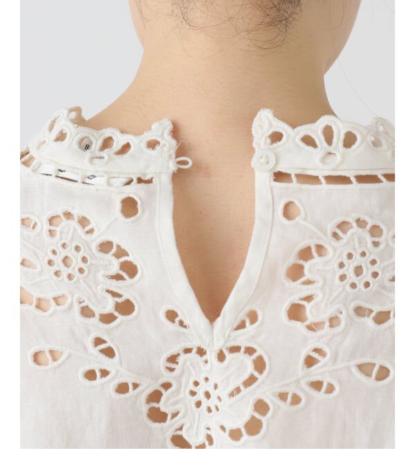 IENA LA BOUCLE「SEA NEW YORK/シー ニューヨーク LULA EMBROIDERY S/SLV TOP PF25-016」|シャツ・ブラウス|