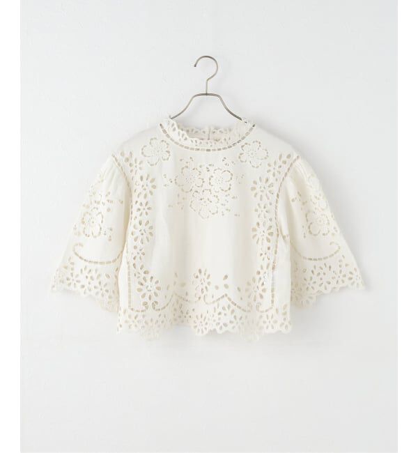 IENA LA BOUCLE「SEA NEW YORK/シー ニューヨーク LULA EMBROIDERY S/SLV TOP PF25-016」|シャツ・ブラウス|